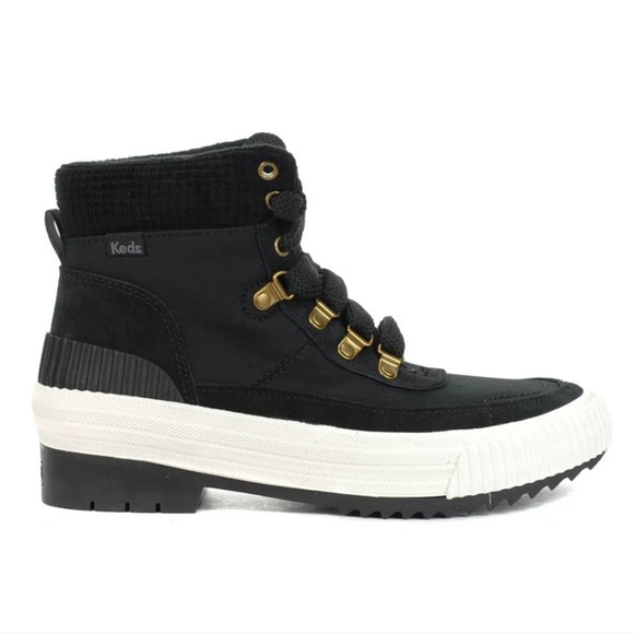 Keds Fielder Women's Hi Top Suede Nylon Velvet Black Hiker Boots Size 11 NEW - Picture 5 of 9